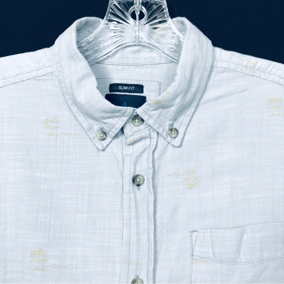 PrAna Men's Shirt "Slim Fit" Medium Blue Button Down Shirt Organic Cotton - Picture 2 of 12